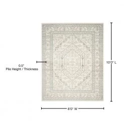 Adirondack Ivory/Silver 8 ft. x 10 ft. Border Medallion Area Rug by SAFAVIEH 19 Adirondack Ivory/Silver 8 ft. x 10 ft. Border Medallion Area Rug by SAFAVIEH -SAFAVIEH Shop ivory silver safavieh area rugs adr108b 8 76 1000