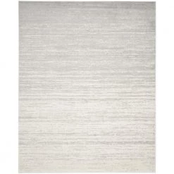 Adirondack Ivory/Silver 10 ft. x 14 ft. Solid Area Rug by SAFAVIEH
