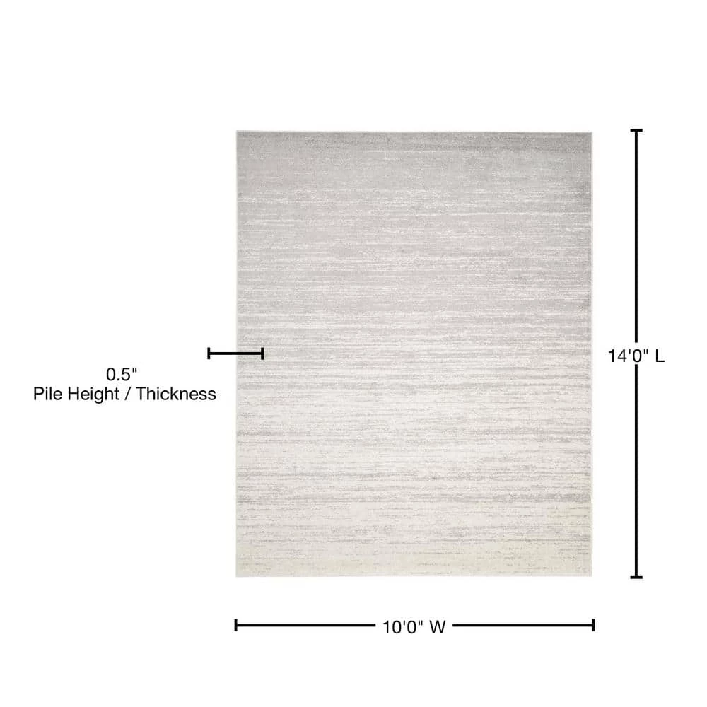 Adirondack Ivory/Silver 10 ft. x 14 ft. Solid Area Rug by SAFAVIEH 10 Adirondack Ivory/Silver 10 ft. x 14 ft. Solid Area Rug by SAFAVIEH - Image 10