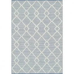 Maeve Ivory/Slate/Blue 3 ft. 6 in. x 5 ft. 6 in. Geometric Area Rug by Dynamic Rugs
