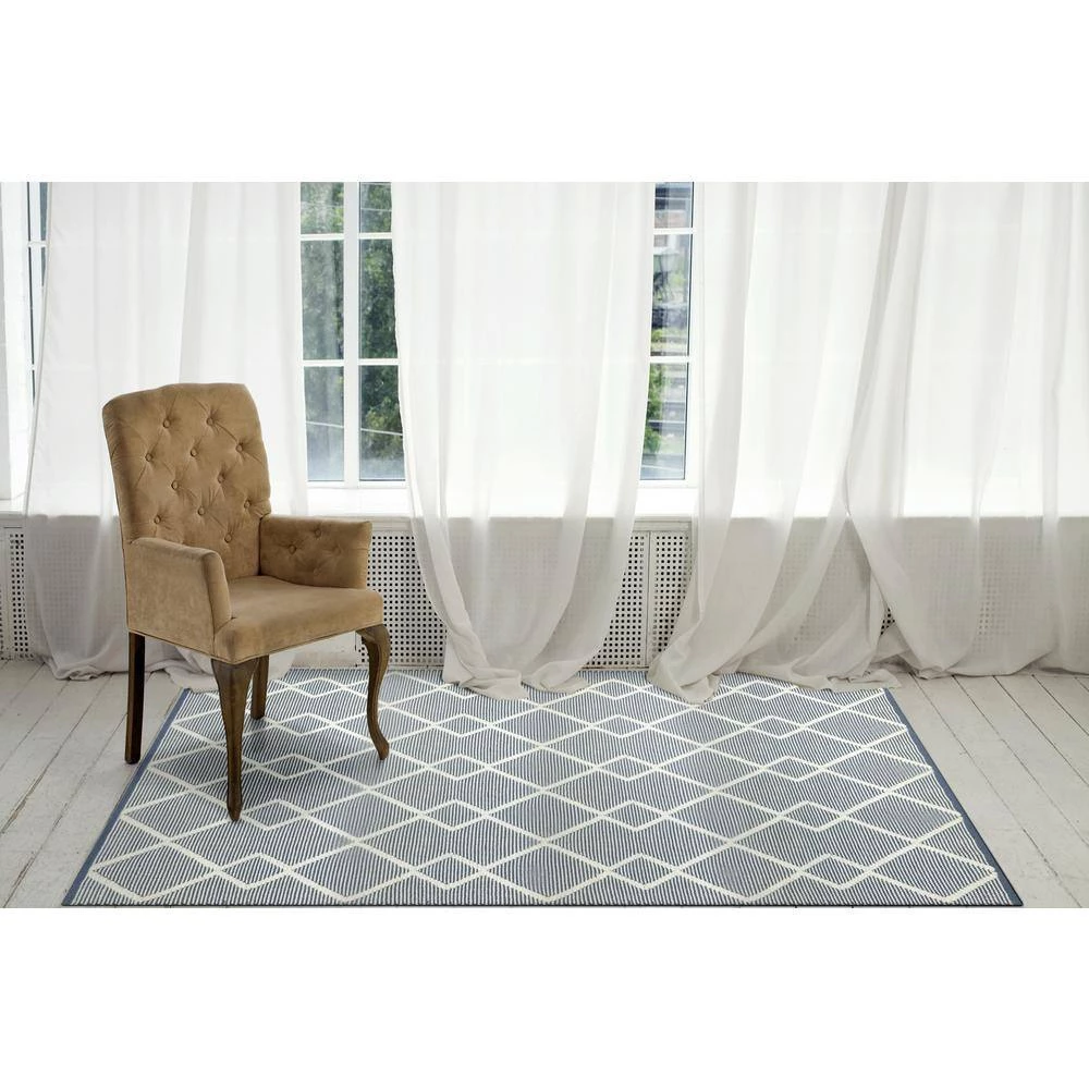Maeve Ivory/Slate/Blue 8 ft. x 10 ft. Geometric Area Rug by Dynamic Rugs 2 Maeve Ivory/Slate/Blue 8 ft. x 10 ft. Geometric Area Rug by Dynamic Rugs - Image 2