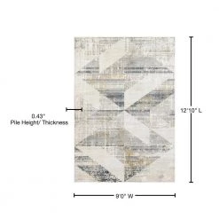 Quartz Ivory/Slate 9 ft. x 12 ft. 10 in. Transitional Polyester Area Rug by Dynamic Rugs -SAFAVIEH Shop ivory slate dynamic rugs area rugs qu101427072155 76 1000