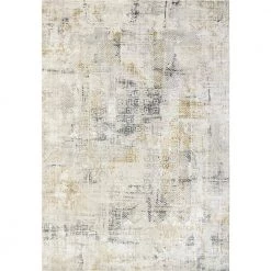 Quartz Ivory/Slate 2 ft. x 3 ft. 11 in. Transitional Polyester Area Rug by Dynamic Rugs