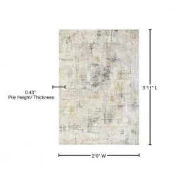 Quartz Ivory/Slate 2 ft. x 3 ft. 11 in. Transitional Polyester Area Rug by Dynamic Rugs 8 Quartz Ivory/Slate 2 ft. x 3 ft. 11 in. Transitional Polyester Area Rug by Dynamic Rugs -SAFAVIEH Shop ivory slate dynamic rugs area rugs qu2427071155 76 1000