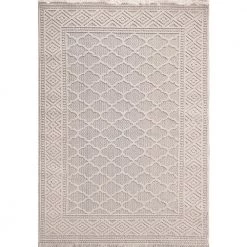 Seville Ivory/Soft Grey 5 ft. x 7 ft. Trellis Area Rug by Dynamic Rugs