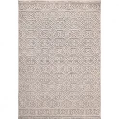 Seville Ivory/Soft Grey 5 ft. x 7 ft. Ikat Area Rug by Dynamic Rugs