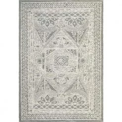 Darcy Ivory/Teal 5 ft. x 8 ft. Border Area Rug by Dynamic Rugs