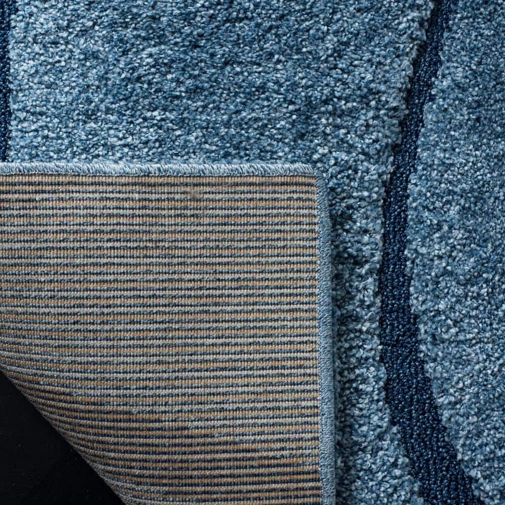 Florida Shag Light Blue/Blue 9 ft. x 12 ft. Solid Area Rug by SAFAVIEH 5 Florida Shag Light Blue/Blue 9 ft. x 12 ft. Solid Area Rug by SAFAVIEH - Image 5