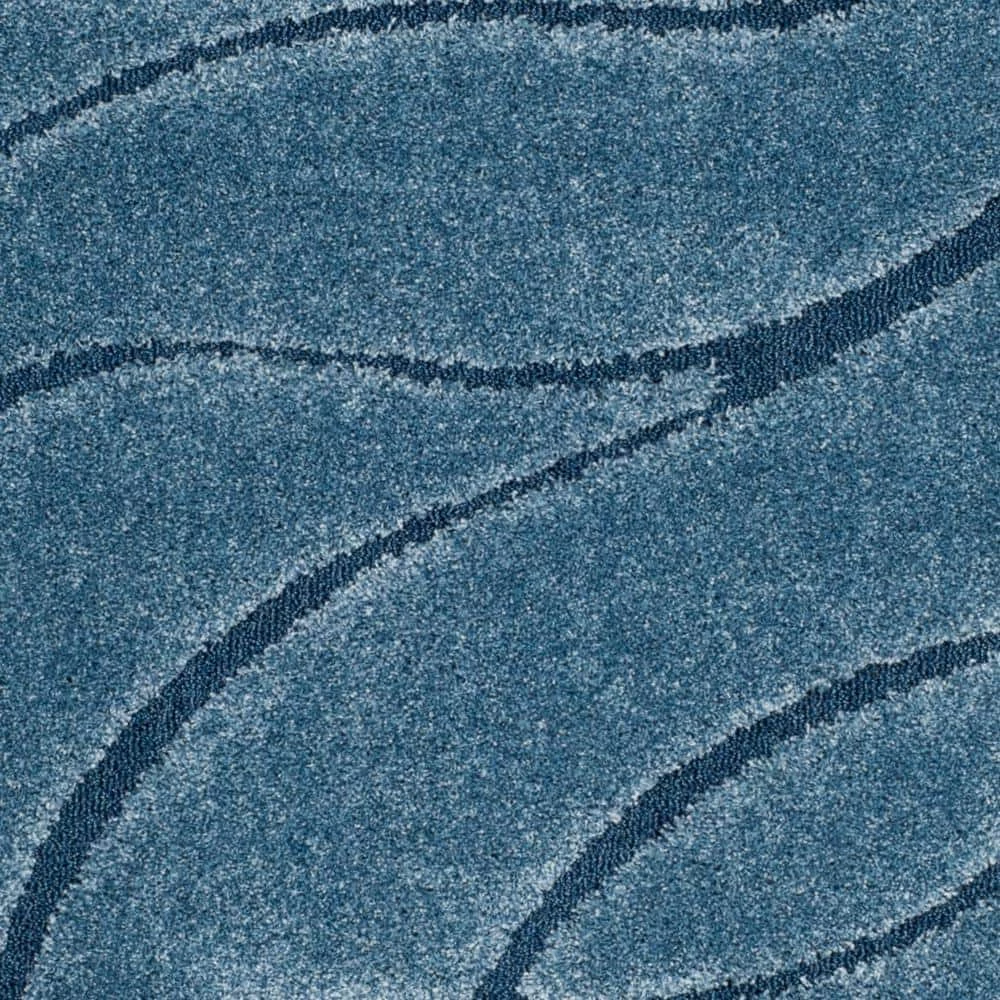 Florida Shag Light Blue/Blue 9 ft. x 12 ft. Solid Area Rug by SAFAVIEH 6 Florida Shag Light Blue/Blue 9 ft. x 12 ft. Solid Area Rug by SAFAVIEH - Image 6