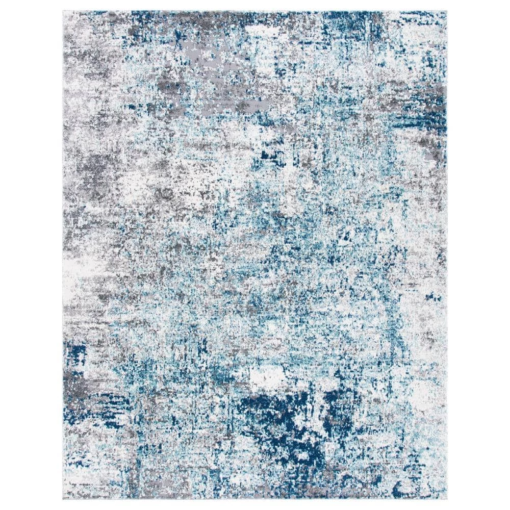 Aston Light Blue/Gray 8 ft. x 10 ft. Distressed Abstract Area Rug by SAFAVIEH 1 Aston Light Blue/Gray 8 ft. x 10 ft. Distressed Abstract Area Rug by SAFAVIEH