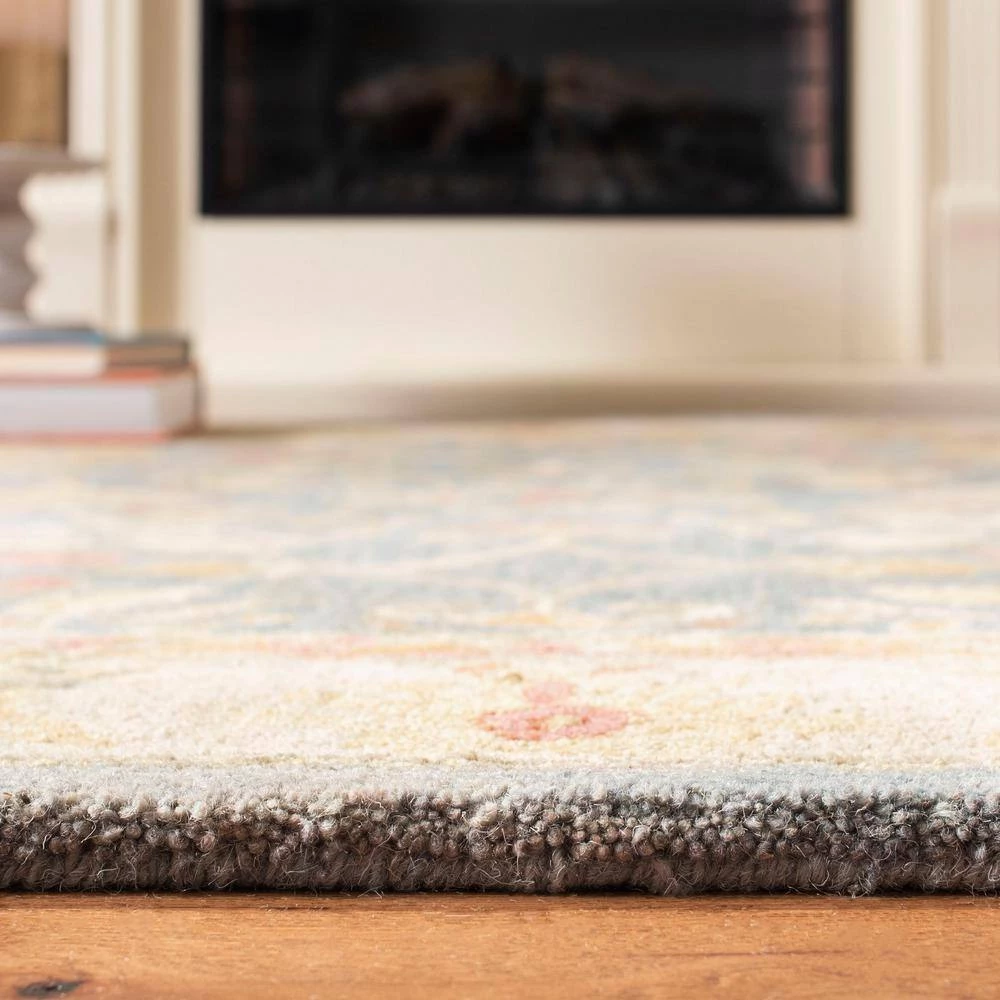 Anatolia Light Blue/Ivory 9 ft. x 12 ft. Floral Area Rug by SAFAVIEH 8 Anatolia Light Blue/Ivory 9 ft. x 12 ft. Floral Area Rug by SAFAVIEH - Image 8