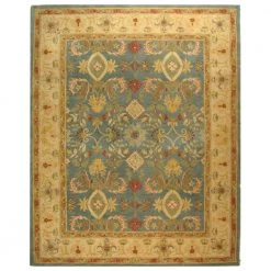 Anatolia Light Blue/Ivory 9 ft. x 12 ft. Floral Area Rug by SAFAVIEH