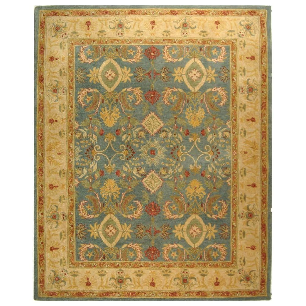 Anatolia Light Blue/Ivory 9 ft. x 12 ft. Floral Area Rug by SAFAVIEH 1 Anatolia Light Blue/Ivory 9 ft. x 12 ft. Floral Area Rug by SAFAVIEH