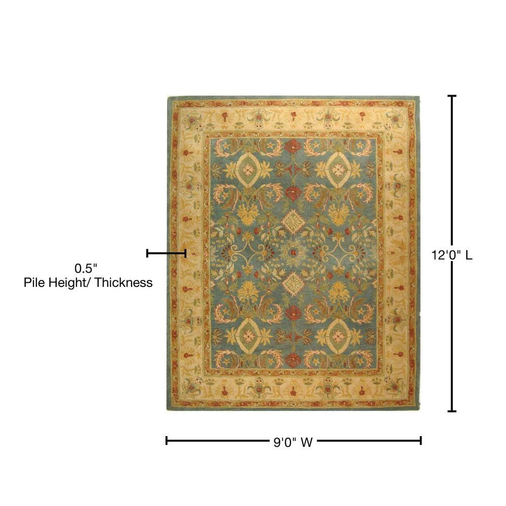 Anatolia Light Blue/Ivory 9 ft. x 12 ft. Floral Area Rug by SAFAVIEH 10 Anatolia Light Blue/Ivory 9 ft. x 12 ft. Floral Area Rug by SAFAVIEH - Image 10