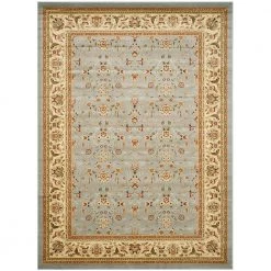 Lyndhurst Light Blue/Ivory 9 ft. x 12 ft. Border Area Rug by SAFAVIEH
