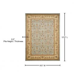 Lyndhurst Light Blue/Ivory 9 ft. x 12 ft. Border Area Rug by SAFAVIEH -SAFAVIEH Shop light blue ivory safavieh area rugs lnh312b 9 76 1000