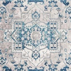 Brentwood Light Gray/Blue 9 ft. x 12 ft. Distressed Medallion Area Rug by SAFAVIEH -SAFAVIEH Shop light gray blue safavieh area rugs bnt851g 9 1f 1000