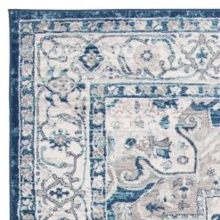 Brentwood Light Gray/Blue 9 ft. x 12 ft. Distressed Medallion Area Rug by SAFAVIEH -SAFAVIEH Shop light gray blue safavieh area rugs bnt851g 9 44 1000