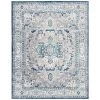 Brentwood Light Gray/Blue 9 ft. x 12 ft. Distressed Medallion Area Rug by SAFAVIEH