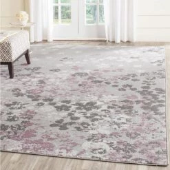 Adirondack Light Grey/Purple 8 ft. x 10 ft. Floral Area Rug by SAFAVIEH -SAFAVIEH Shop light gray purple safavieh area rugs adr115m 8 31 1000