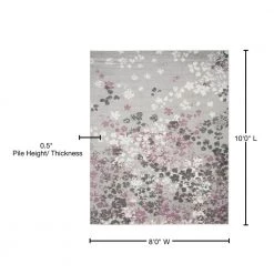 Adirondack Light Grey/Purple 8 ft. x 10 ft. Floral Area Rug by SAFAVIEH -SAFAVIEH Shop light gray purple safavieh area rugs adr115m 8 76 1000