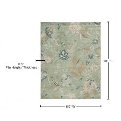 Jardin Light Green/Multi 8 ft. x 10 ft. Floral Area Rug by SAFAVIEH 17 Jardin Light Green/Multi 8 ft. x 10 ft. Floral Area Rug by SAFAVIEH -SAFAVIEH Shop light green multi safavieh area rugs jar451a 8 76 1000