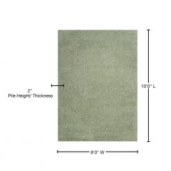 Laguna Shag Light Sage 8 ft. x 10 ft. Solid Area Rug by SAFAVIEH 16 Laguna Shag Light Sage 8 ft. x 10 ft. Solid Area Rug by SAFAVIEH -SAFAVIEH Shop light sage safavieh area rugs sgl303v 8 76 1000