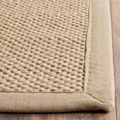 Natural Fiber Maize/Linen 8 ft. x 10 ft. Border Area Rug by SAFAVIEH -SAFAVIEH Shop maize linen safavieh area rugs nf141b 8 1f 1000