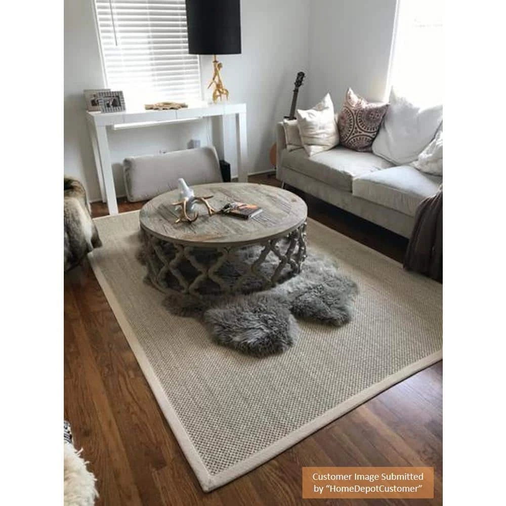 Natural Fiber Marble/Beige 8 ft. x 10 ft. Border Area Rug by SAFAVIEH 13 Natural Fiber Marble/Beige 8 ft. x 10 ft. Border Area Rug by SAFAVIEH - Image 13