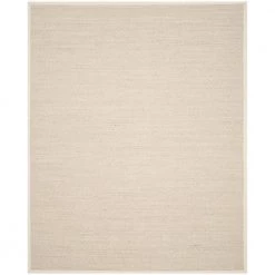 Natural Fiber Marble/Beige 8 ft. x 10 ft. Border Area Rug by SAFAVIEH