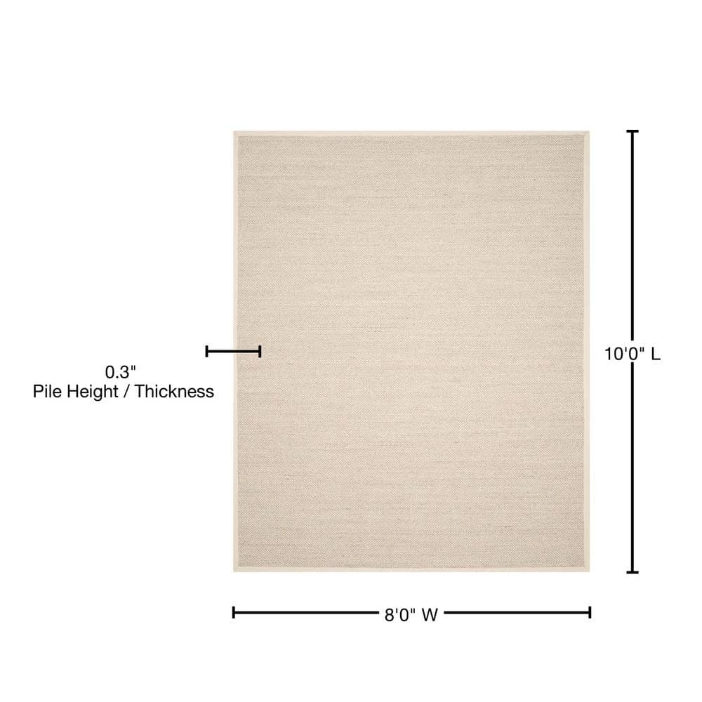 Natural Fiber Marble/Beige 8 ft. x 10 ft. Border Area Rug by SAFAVIEH 11 Natural Fiber Marble/Beige 8 ft. x 10 ft. Border Area Rug by SAFAVIEH - Image 11