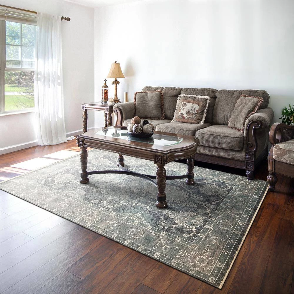 Sidra Midnight/Blue 5 ft. 3 in. x 7 ft. 7 in. Persian Area Rug by Dynamic Rugs 2 Sidra Midnight/Blue 5 ft. 3 in. x 7 ft. 7 in. Persian Area Rug by Dynamic Rugs - Image 2