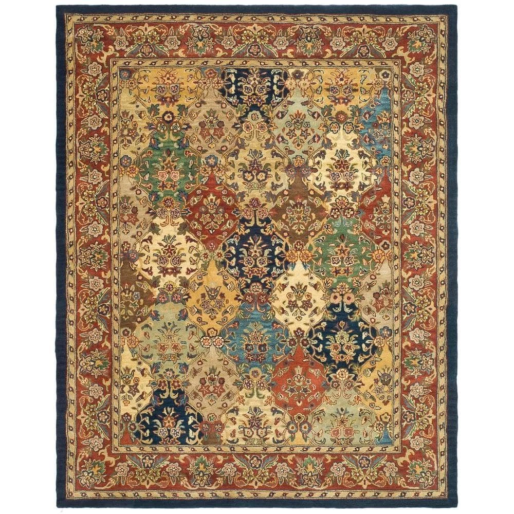 Heritage Multi/Burgundy 8 ft. x 10 ft. Border Area Rug by SAFAVIEH 1 Heritage Multi/Burgundy 8 ft. x 10 ft. Border Area Rug by SAFAVIEH