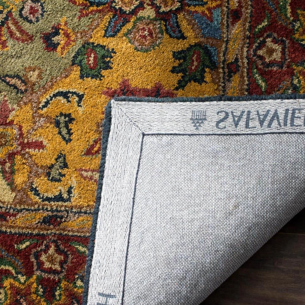 Heritage Multi/Burgundy 8 ft. x 10 ft. Border Area Rug by SAFAVIEH 5 Heritage Multi/Burgundy 8 ft. x 10 ft. Border Area Rug by SAFAVIEH - Image 5