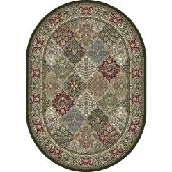 Ancient Garden Multi Panel 5 ft. x 8 ft. Oval Indoor Area Rug by Dynamic Rugs