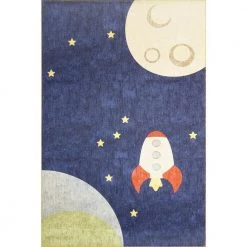 Kidz Multi 5 ft. x 7 ft. Children Polyester Area Rug by Dynamic Rugs