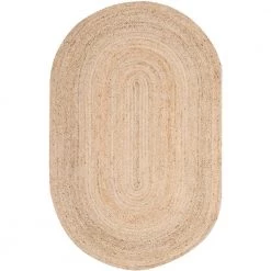 Cape Cod Natural 6 ft. x 9 ft. Oval Solid Area Rug by SAFAVIEH
