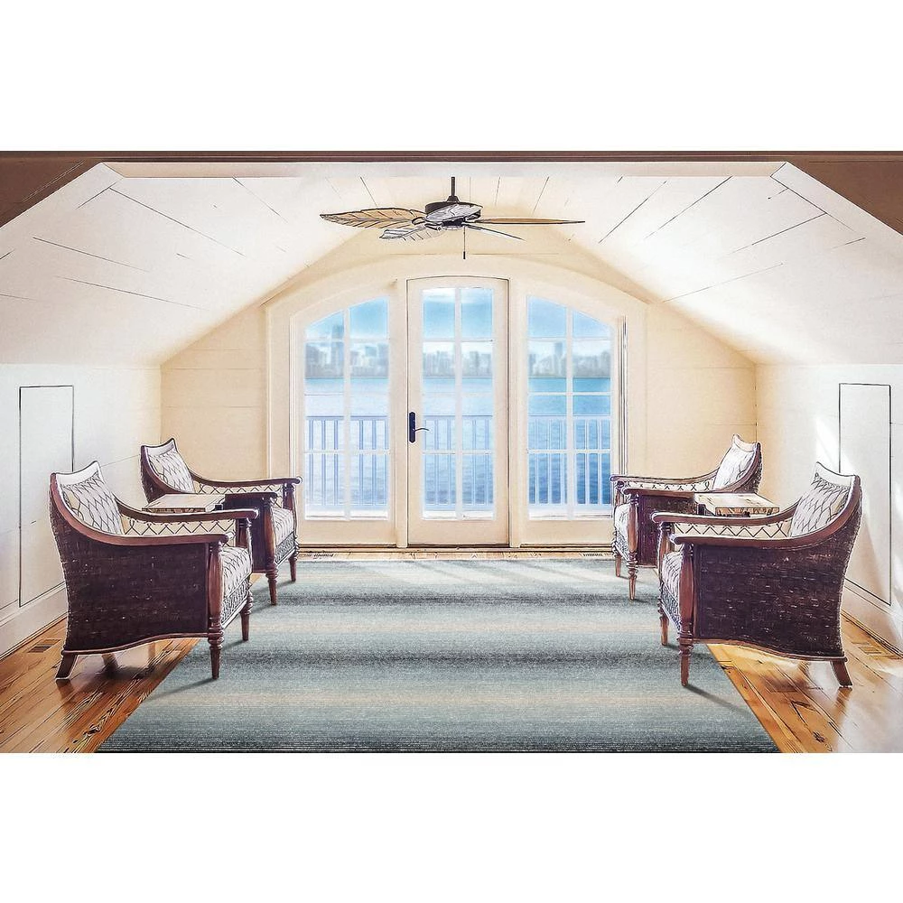 Shawl Navy/Blue/Grey 5 ft. x 8 ft. Ombre Area Rug by Dynamic Rugs 2 Shawl Navy/Blue/Grey 5 ft. x 8 ft. Ombre Area Rug by Dynamic Rugs - Image 2