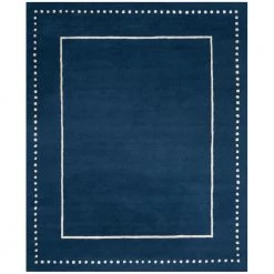 Bella Navy Blue/Ivory 8 ft. x 10 ft. Border Area Rug by SAFAVIEH