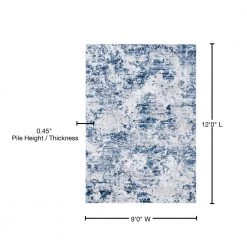 Amelia Navy/Gray 9 ft. x 12 ft. Abstract Area Rug by SAFAVIEH -SAFAVIEH Shop navy gray safavieh area rugs ala705n 9 76 1000