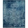 Evoke Navy/Ivory 8 ft. x 10 ft. Distressed Border Medallion Area Rug by SAFAVIEH