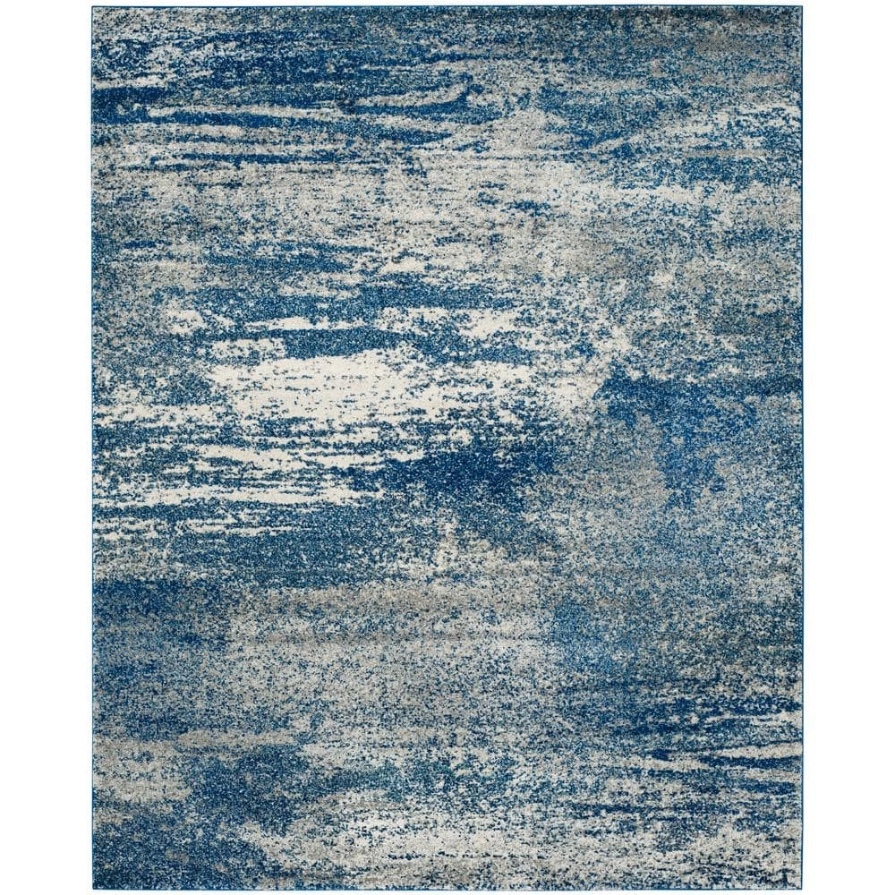 Evoke Navy/Ivory 8 ft. x 10 ft. Solid Area Rug by SAFAVIEH 1 Evoke Navy/Ivory 8 ft. x 10 ft. Solid Area Rug by SAFAVIEH