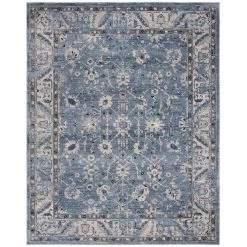 Charleston Navy/Light Gray 9 ft. x 12 ft. Floral Area Rug by SAFAVIEH