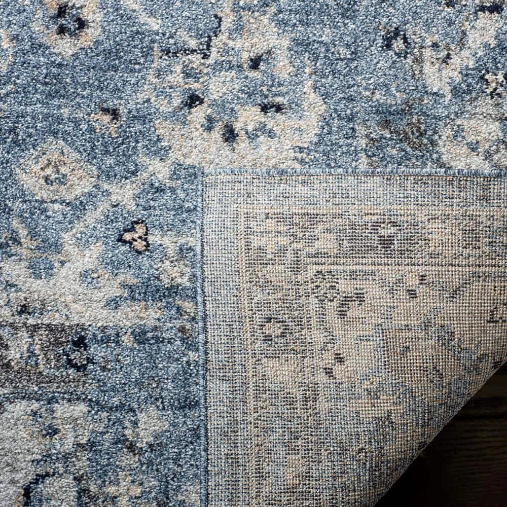 Charleston Navy/Light Gray 9 ft. x 12 ft. Floral Area Rug by SAFAVIEH 5 Charleston Navy/Light Gray 9 ft. x 12 ft. Floral Area Rug by SAFAVIEH - Image 5