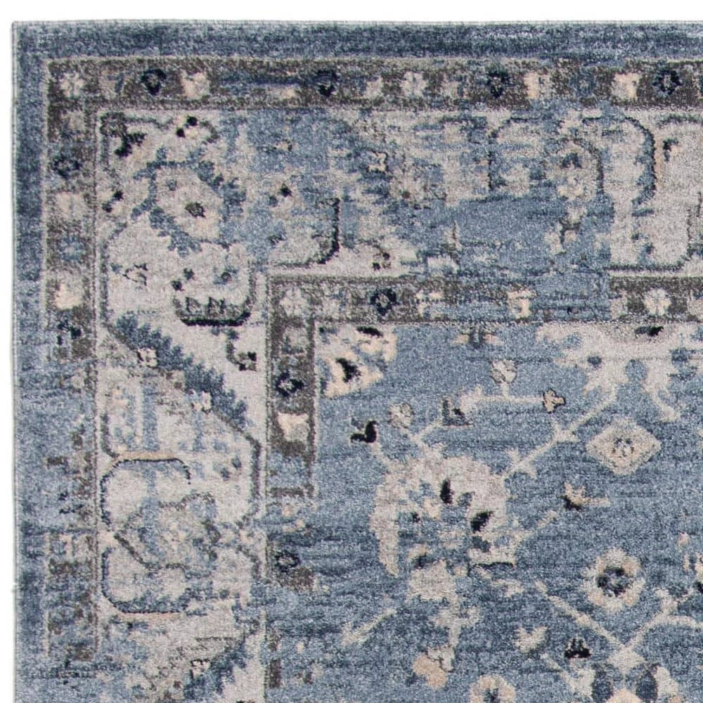 Charleston Navy/Light Gray 9 ft. x 12 ft. Floral Area Rug by SAFAVIEH 7 Charleston Navy/Light Gray 9 ft. x 12 ft. Floral Area Rug by SAFAVIEH - Image 7