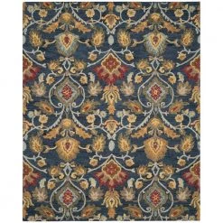 Blossom Navy/Multi 9 ft. x 12 ft. Area Rug by SAFAVIEH