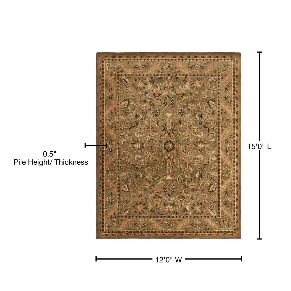 Antiquity Olive/Gold 12 ft. x 15 ft. Border Area Rug by SAFAVIEH 8 Antiquity Olive/Gold 12 ft. x 15 ft. Border Area Rug by SAFAVIEH - Image 8