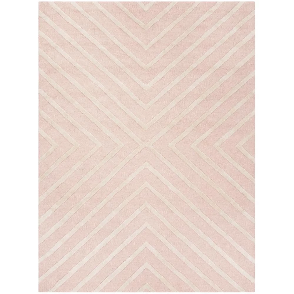 Kids Pink/Ivory 5 ft. x 7 ft. Geometric Area Rug by SAFAVIEH 1 Kids Pink/Ivory 5 ft. x 7 ft. Geometric Area Rug by SAFAVIEH