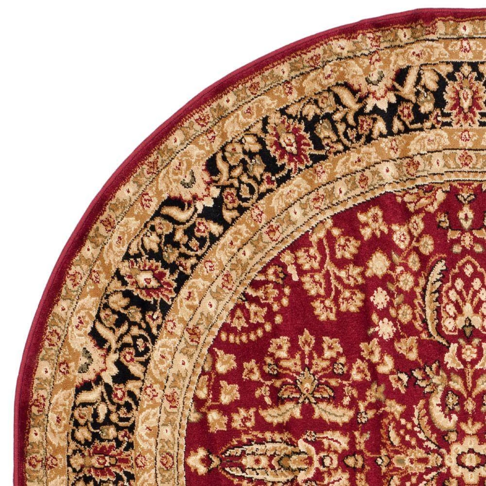Lyndhurst Red/Black 10 ft. x 10 ft. Round Border Area Rug by SAFAVIEH 7 Lyndhurst Red/Black 10 ft. x 10 ft. Round Border Area Rug by SAFAVIEH - Image 7