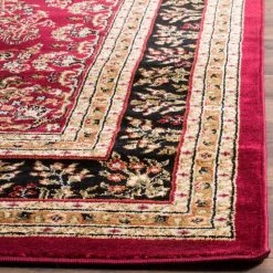 Lyndhurst Red/Black 8 ft. x 8 ft. Square Antique Floral Border Area Rug by SAFAVIEH 10 Lyndhurst Red/Black 8 ft. x 8 ft. Square Antique Floral Border Area Rug by SAFAVIEH -SAFAVIEH Shop red black safavieh area rugs lnh331b 8sq 1d 1000